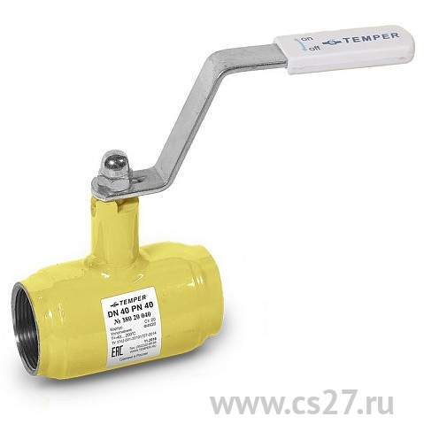 картинка Кран шаровый муфтовый TEMPER 38020032 ГАЗ DN32 PN40 | Центр Снабжения | Дальний Восток | Южно-Сахалинск