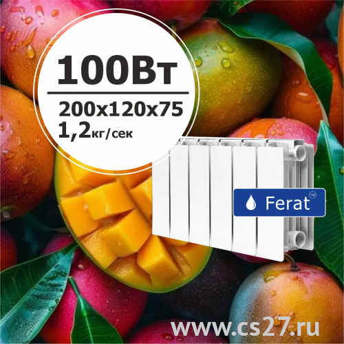картинка Биметаллический радиатор FERAT БиМАНГО 200x120 10 сек от Центра Снабжения