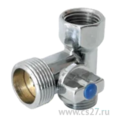 картинка Кран-тройник шаровый 1/2" х 3/4" х 1/2" для подкл. стиральной машины | Центр Снабжения | Дальний Восток | Южно-Сахалинск